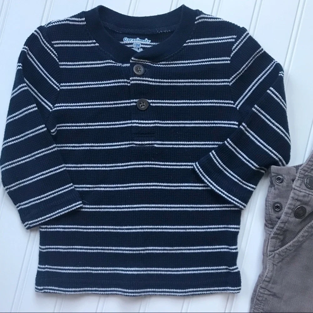 •Carter’s• corduroy overalls/waffle knit top set